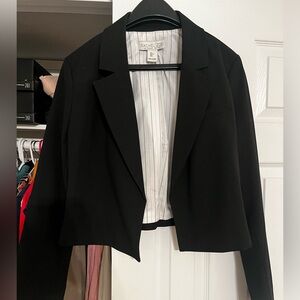 Rachel Zoe Elegant Black Cropped Blazer NWOT